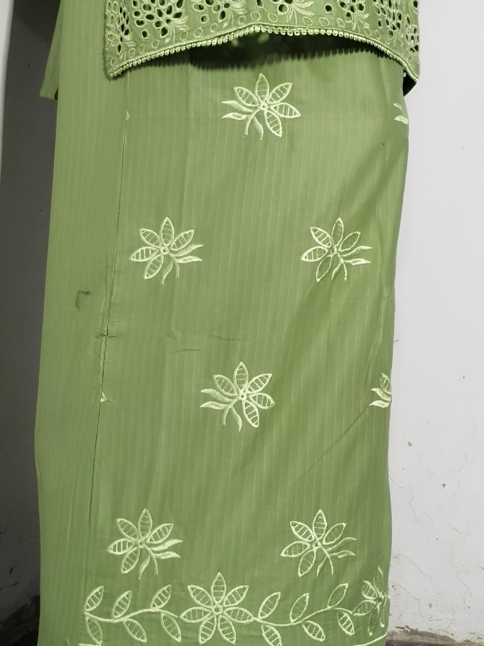 Embroidered Cotton Garara Suit – Minar Dupatta (3PC)