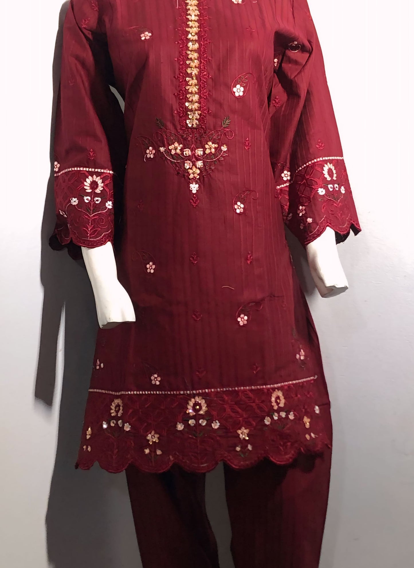 Bay Gala Winter Set – Embroidered Shirt & Trouser (2PC)