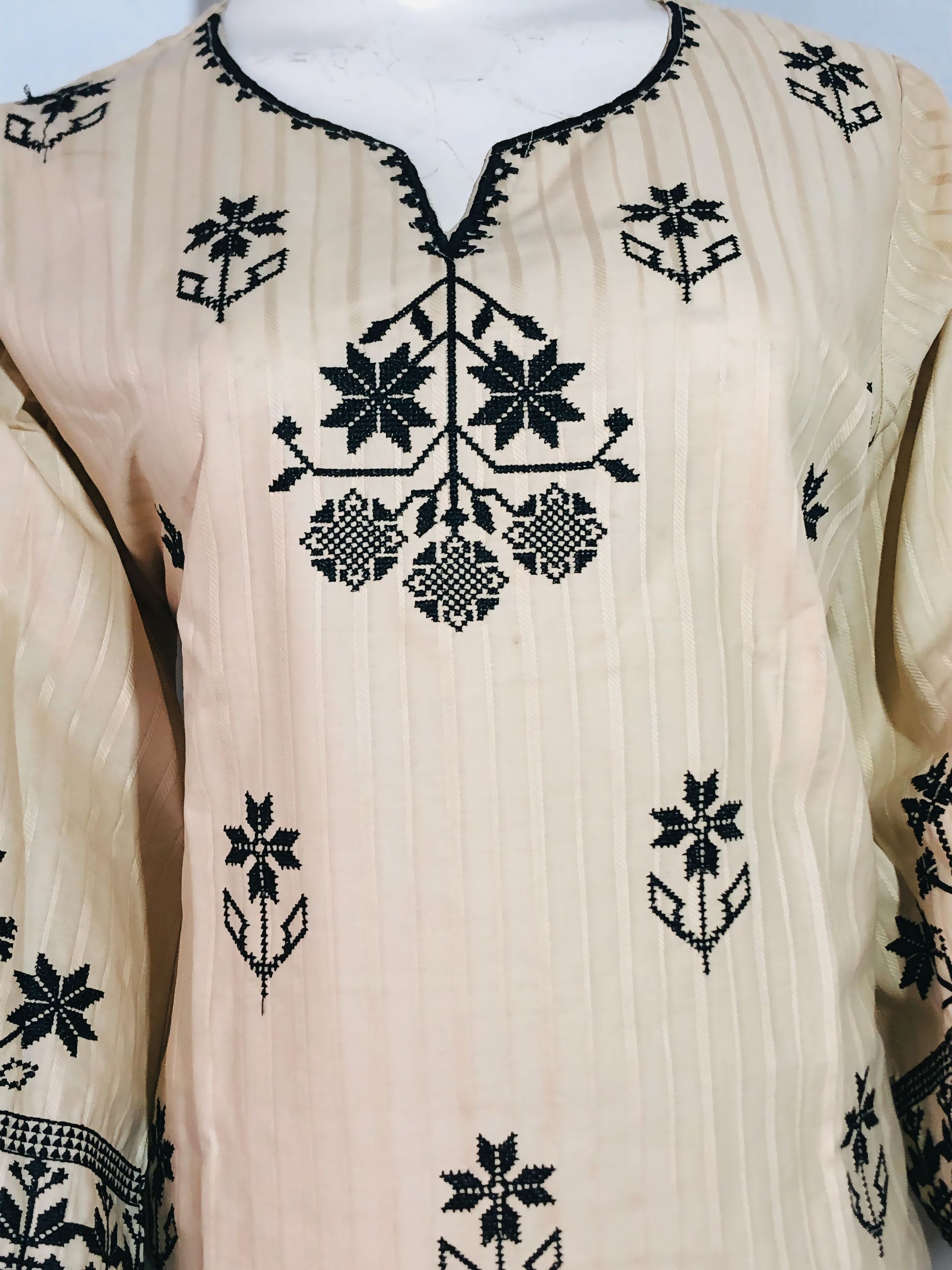Stitched Winter Cotton 2 Piece Suit with Cross Stitch Embroidery | Pakistani Ladies Dress