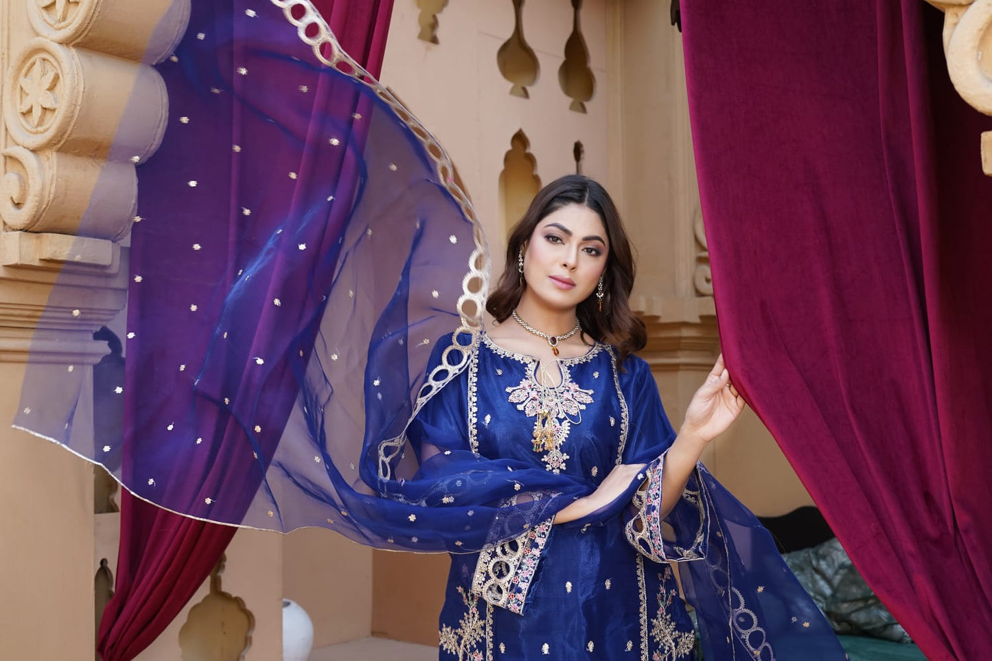 Organza Embroidered Suit –3 Piece
